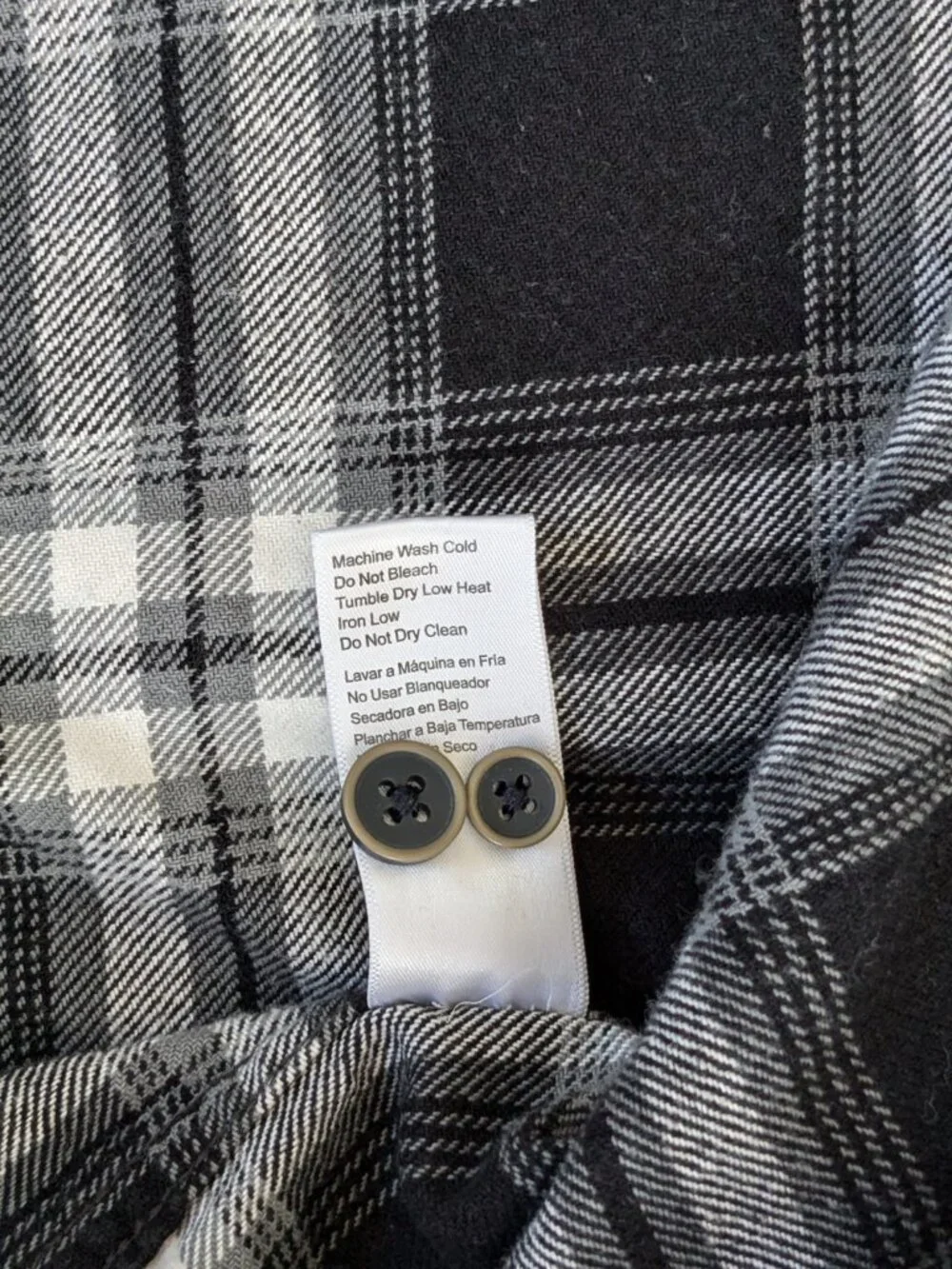 Jachs // Flannel Overshirt // Black &White // M